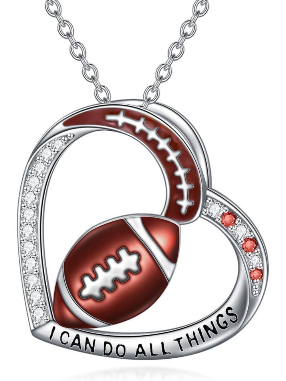 Sport-Themed 925 Sterling Silver Necklaces for Women - Volleyball, Football